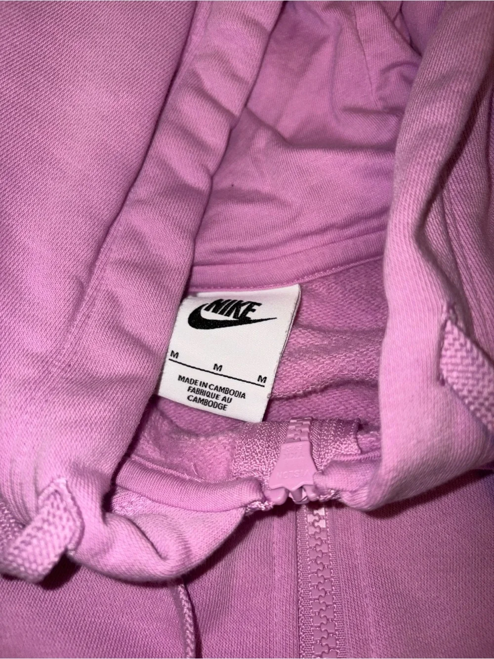 Women’s Light Magenta Zip Up Hoodie
